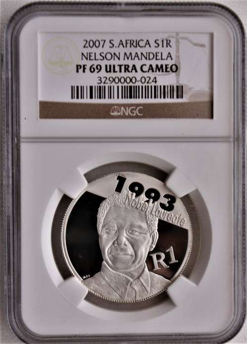 2007~ R.S.A Protea Series R1 - MANDELA~ NGC graded PR69 -  cRaZy R1 StArT!!!