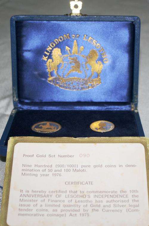 1976 LESOTHO GOLD!!!! Twin Set - VERY RARE and HIGHLY PRIZED!!!! - R1-00 CrAzY sTaRt!!!!