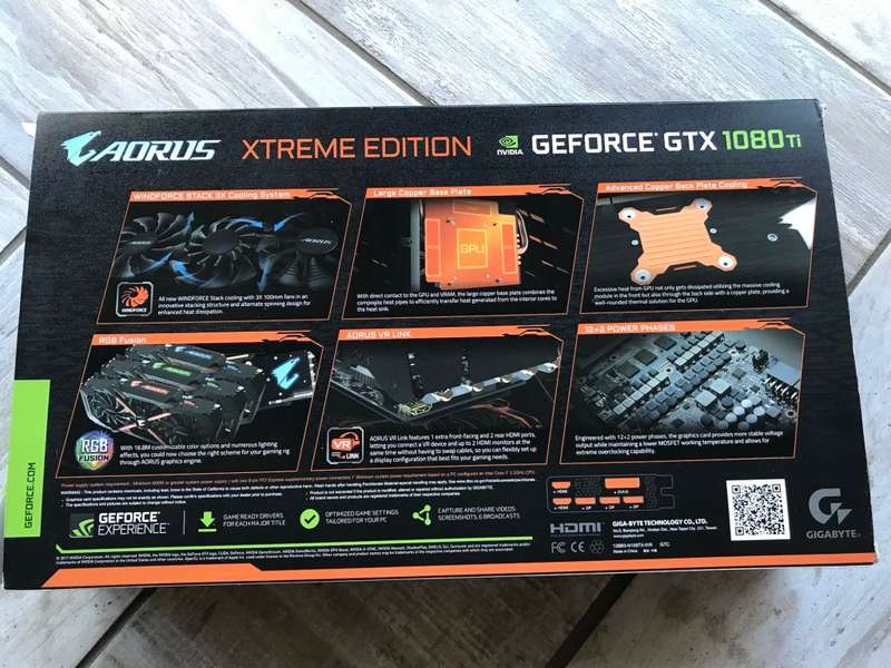 AORUS GeForce GTX 1080 Ti Extreme Edition 11G