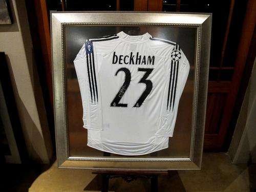 FULL AUTHENTICATION: David Beckham white number 23 Jersey.