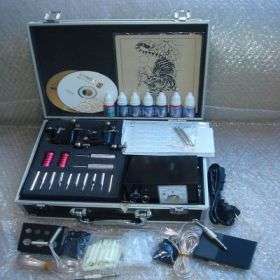 GREAT STARTER KIT ! -  AMAZING VALUE - Tattoo Kit Set 2 Machines / Guns Power/ Tube/ Needle