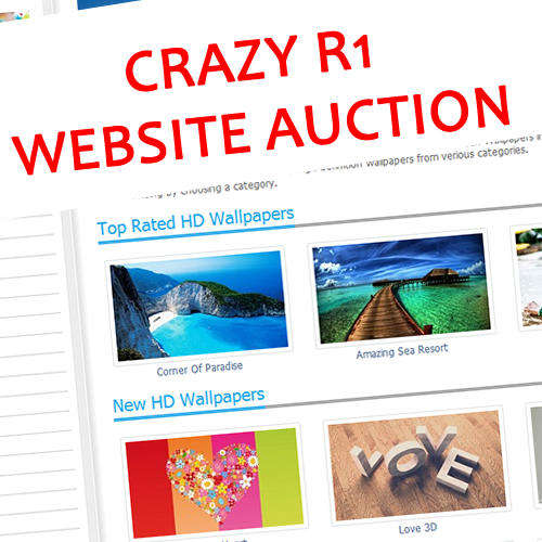 CRAZY R1 WALLPAPER WEBSITE AUCTION!! OWN A SUPER WEBSITE!! (WEBSITE #2)