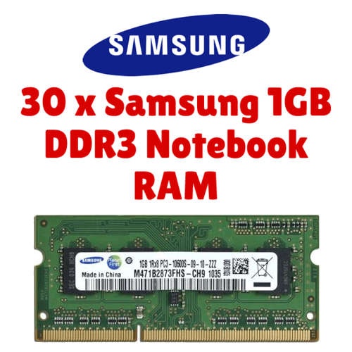 CRAZY R1 AUCTION! LOT of 30 x Samsung 1 GB DDR3 Memory