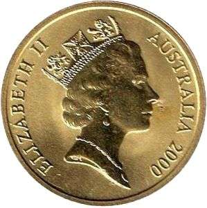 5 Dollars - Elizabeth II (2000 Olympics, Sydney Series - Soccer) Coin