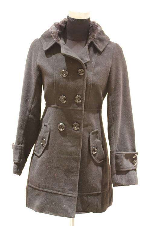 NEW LADIES WINTER BLACK COAT WITH HOOD*