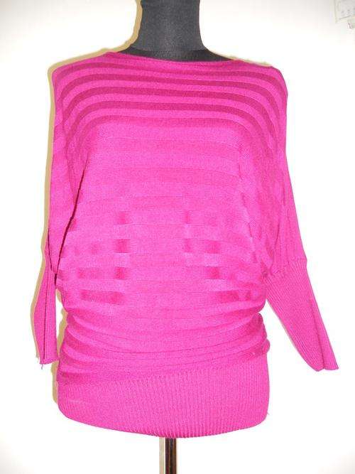 FUNKY OVERSIZED SLEEVED SHORTER LENGTH JERSEY KNIT*