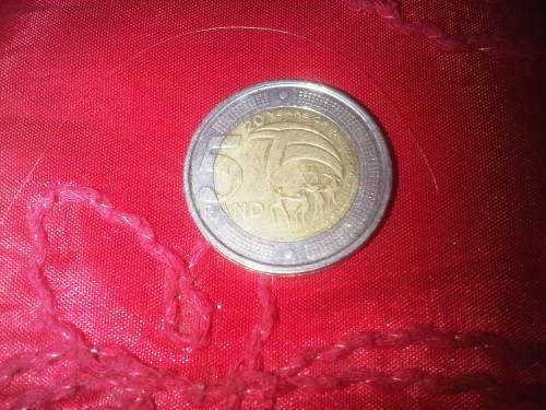 1994 -2014 20 Years Of Freedom 5 Rand Coin