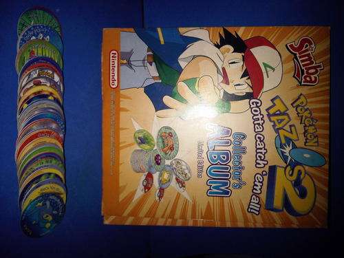 Pokemon Tazo Book & Almost All Tazo's