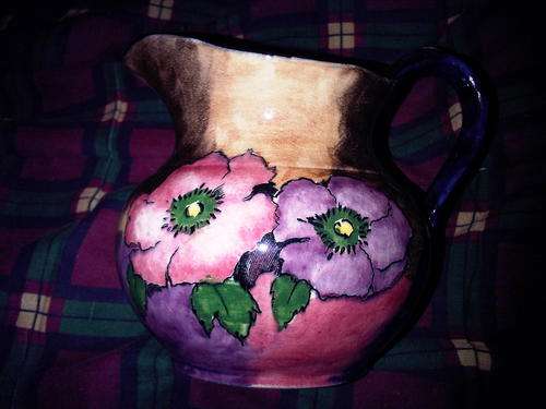 H & K Tunstall Flower Pottery Jug ! ! !