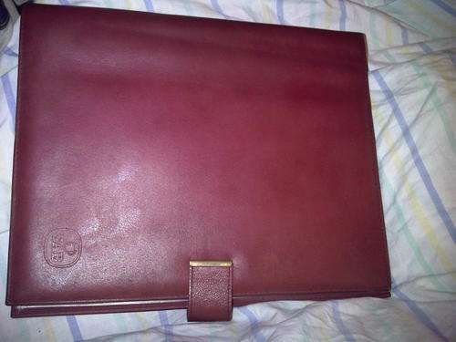 S.A.Breweries Business Red Leather File & Info