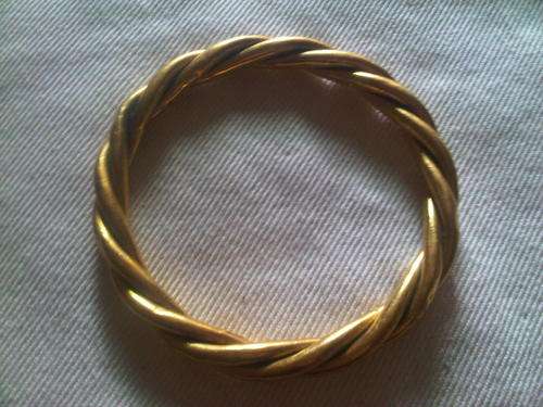 Antique Gold-Layered, Braided Bracelet