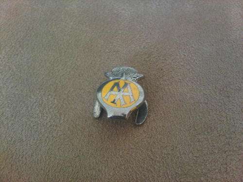 Vintage Enameled AA Badge