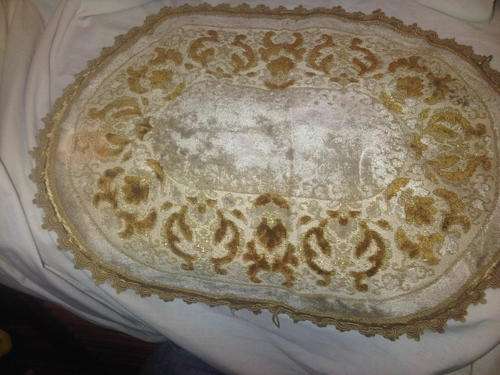 Antique Velvet Side Table Cover