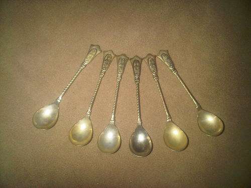 Set Of 6 Small Hallmarked Teaspoons SPCA