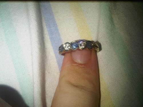 Dubaai Gold Coated Silver Ring & Stones