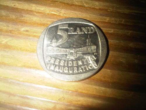 1994 Presidential Inaugeration Parlament Buildings R5 Coin