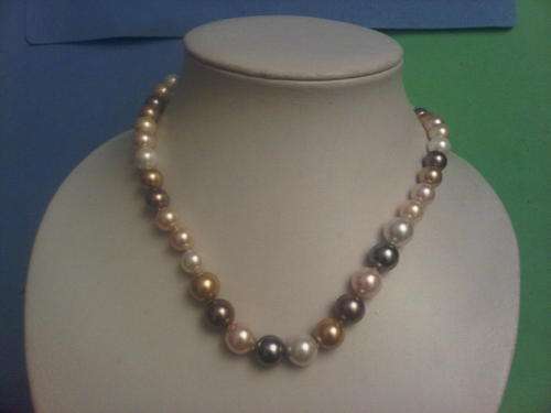 Beautiful Pearl Style Silver Clasped Necklace SPCA