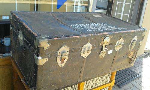Large Vintage Black Trunk