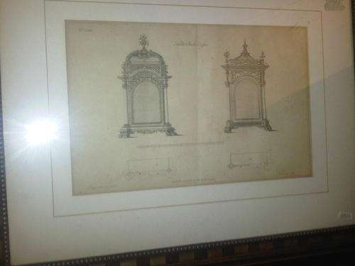 Very Old Blue Prints For Antique Furnature