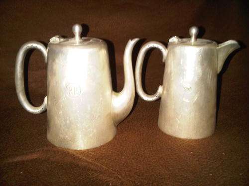 Vintage Silver Plated Durban's Royal Hotel Tea & Coffee Jugs