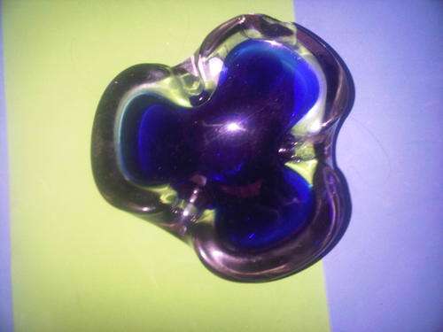 Blue Murano Ashtray (chipped)