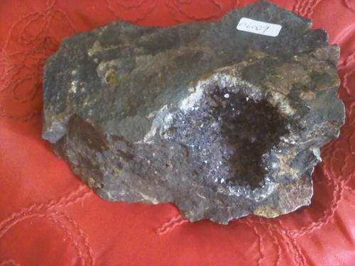 Large Geode With Crystals In Huge Rock