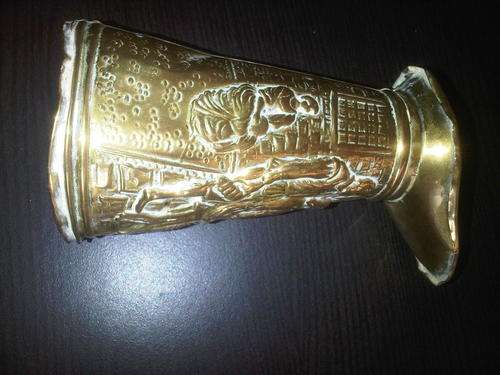 Vintage Decorated Brass Jug