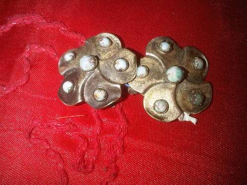 Sliver? Floral Styled Clip On Earings