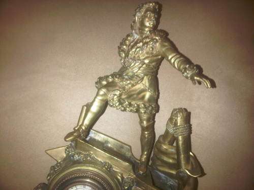 Antique 10 KG SOLID BRASS Ornate Shipwreck Mantle Clock