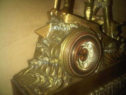 Antique 10 KG SOLID BRASS Ornate Shipwreck Mantle Clock