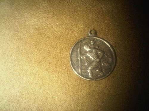 Vintage Sterling Silver St Christopher Pendant
