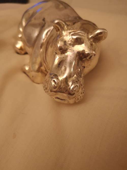 Sterling Silver Afrisilver Hippo Figurine