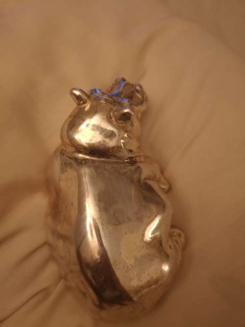 Sterling Silver Afrisilver Hippo Figurine