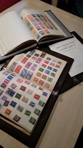 OLD STAMPS IN 3 x ALBUM /COLLECTOR BOOKS (early 1900`s some late 1800`s)+++pics