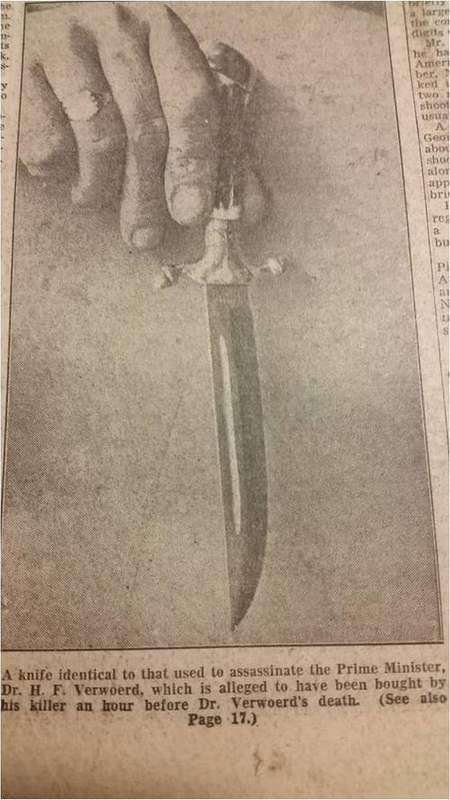 Vintage 1960/66 Newspaper Collection HF VERWOERD ASSASSINATION