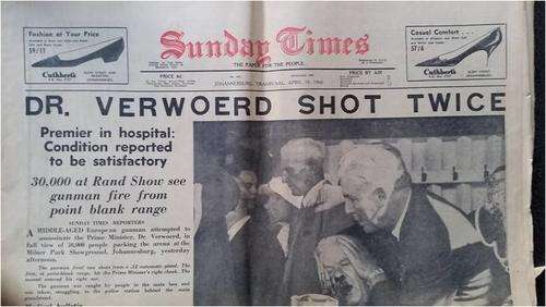 Vintage 1960/66 Newspaper Collection HF VERWOERD ASSASSINATION