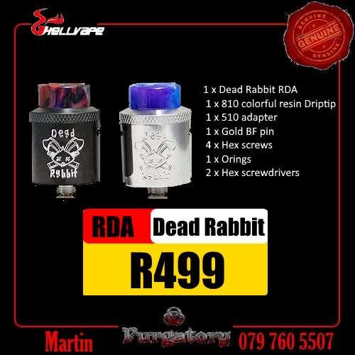 100% Original Hellvape Dead Rabbit RDA For Only R399.