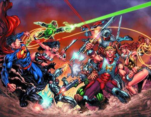 dc universe vs masters of the universe #1 both covers