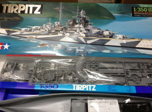 German Battleship Tirpitz Scale 1:350 (Tamiya 78003)