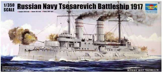 Russian Navy Tsesarevich Battleship 1917 Trumpeter 05337 1/350