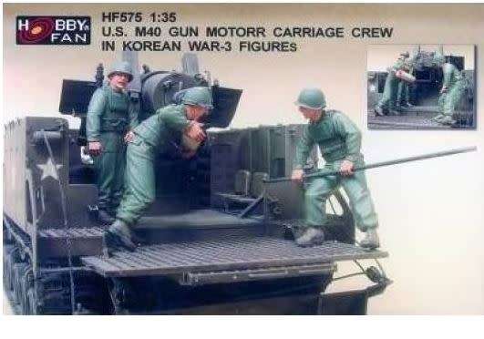 U.S. M40 Gun Motor Carriage Crew in Korean War Hobby Fan HF575 1/35