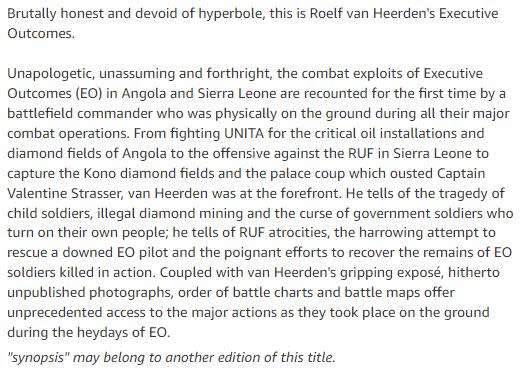 Four Ball one Tracker  Executive Outcomes - Roelf van Heerden - 30' South Publishers 9781920143664