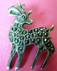 925-Sterling Silver , Marcasite  Brooch
