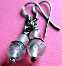Sterling Silver and Rose Quartz Earrings
