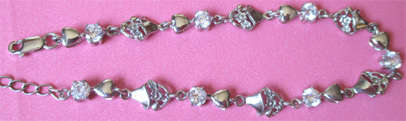 Beautiful, Sterling Silver and Cubic Zirconia Bracelet