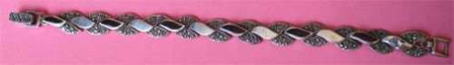 Beautiful 925 Sterling Silver and Marcasite  Bracelet