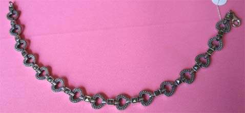 Sterling Silver and Sq Marcasites Bracelet