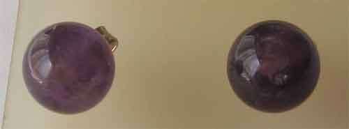 Sterling Siver  and  Amethysts Earrings