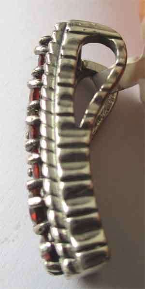 925 Sterling Silver and Genuine Garnets Pendant