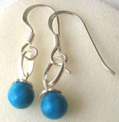 Sterling Silver  and  Turquoise Earrings